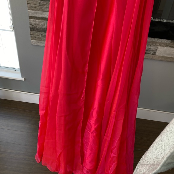 Pink and orange prom/grad dress with train - Picture 8 of 15